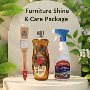 ফার্নিচার  সাইন ও কেয়ার প্যাকেজ ৫০০ মিলি জাপানি ভার্নিস + ৫০০ মিলি ফার্নিচার ক্লিনার + ১ টি চায়না ব্রাশ + ১ টি মার্কিন কাপড়